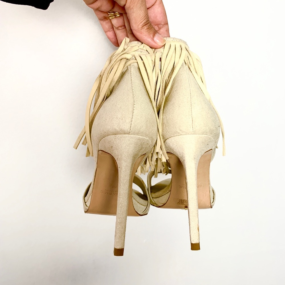 ZARA nude tassel high heel sandals 6 - Picture 2 of 4